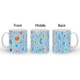 Indigifts Half-N-Half Alphabate Letters Printed Kids Coffee Mug